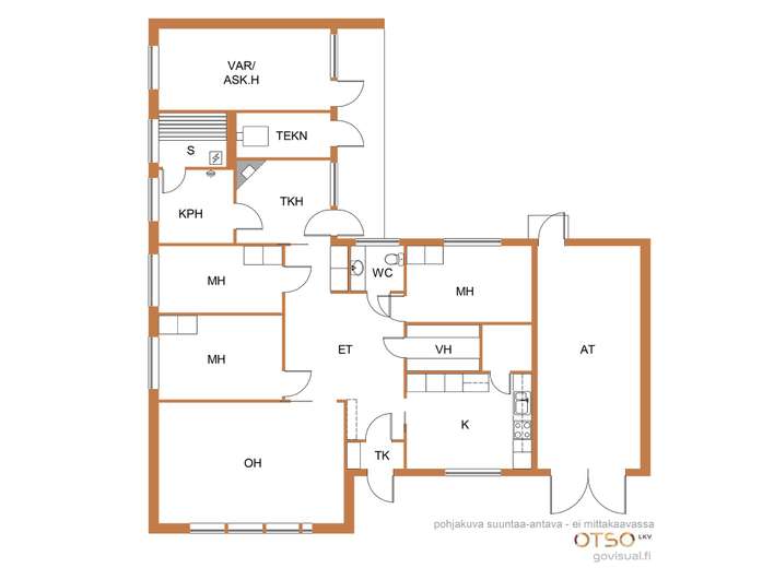 Omakotitalo, 4h+k+kph+s+takkah+erillinen yksiö, 119/144 m², Pakkala - Näkymä 3