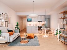 Visualisointi Renatan kodista B 26 ja B 28, 2h+kt, 47,5 m²
