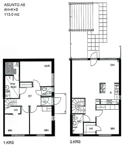 Puutalo-osake, 4h+k+s+ask, 113 m², Hakunila - Näkymä 2