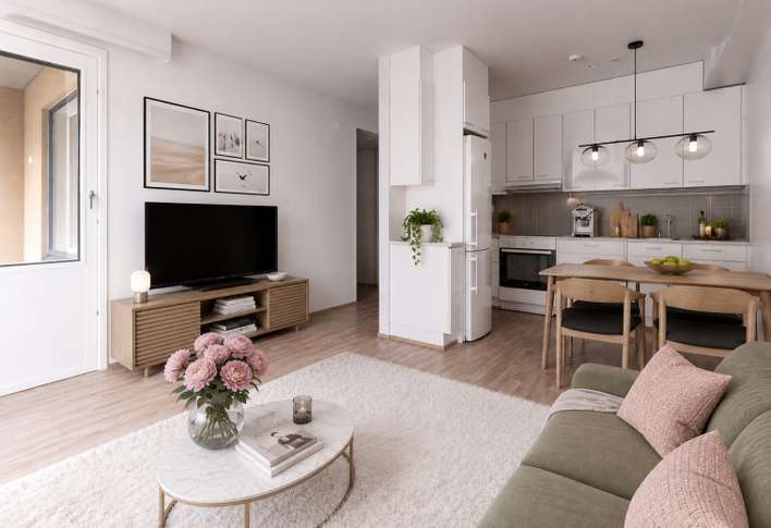 Kerrostalo, 2h+kk+s, 48,5 m², Tuomarila, Espoo