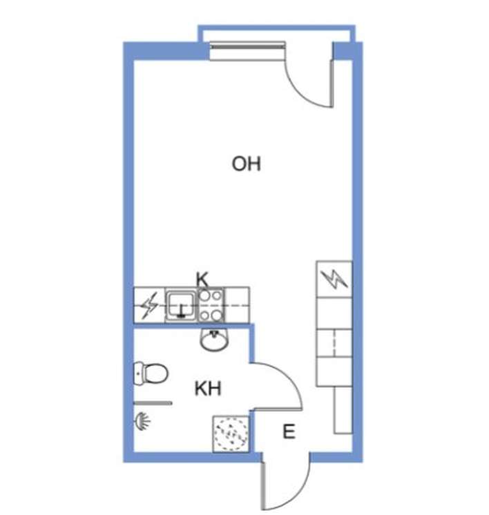 Kerrostalo, 1h + k + ransk.parv., 25 m², Linnainmaa - Ansicht 2
