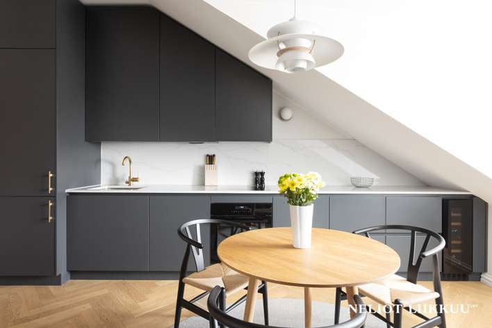 Kerrostalo, 3h, k, kph, s, lasitettu parveke, varasto, 107 m², Punavuori – pohled 3