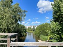 Läheinen Keravanjoki tarjoaa upeat puitteet ulkoiluun