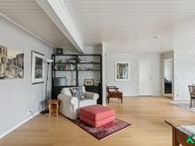 Olohuoneessa myös lukunurkkaus