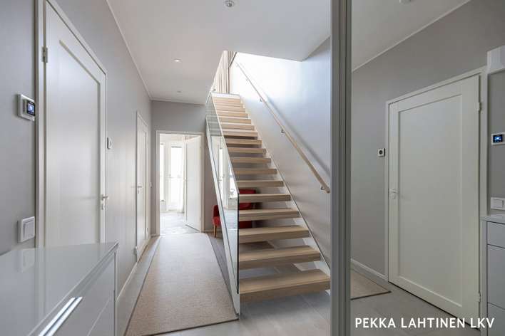 Paritalo, 3 h, k, rt, askh, khh/ph, s, kph, erill. wc, vh, lasitettu parveke ja terassi, 95 m², Tontunmäki - Näkymä 3