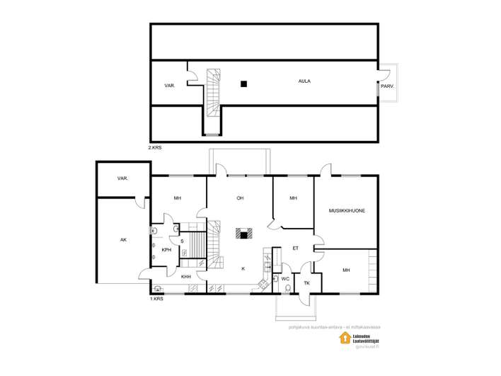 Omakotitalo, oh/k+4mh+khh+ph+s, 172 m², Pahkala - Näkymä 2