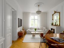 Avara olohuone - avokeittiö