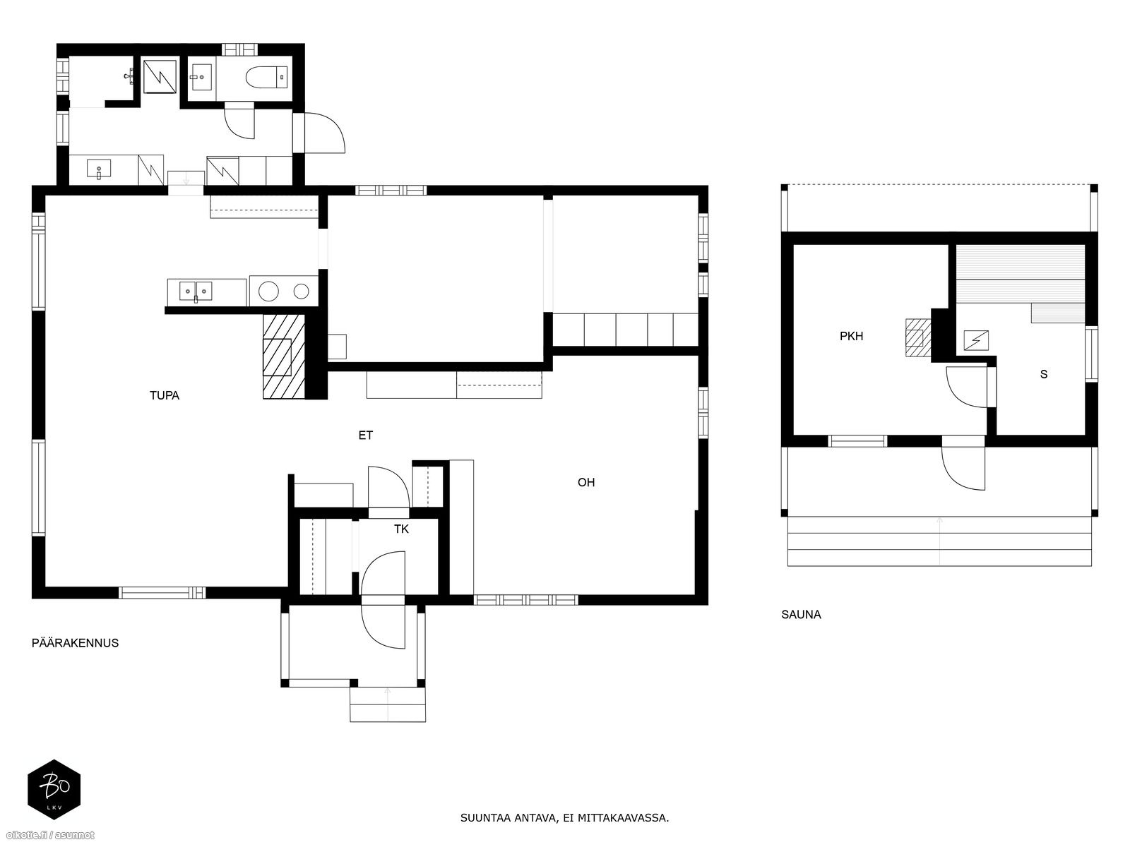 108 m² Pajulantie 232, 41920 Petäjävesi  4h,k,wc,khh,autotalli,varastot,rantasauna – Oikotie 17289309 – SKVL