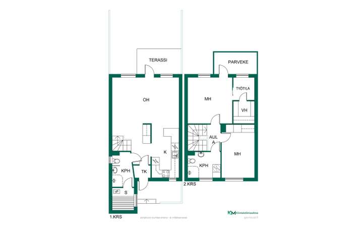 Rivitalo, 3h, k, th, s, 2 x wc / kph, vh, 90 m², Tehdas - View 2