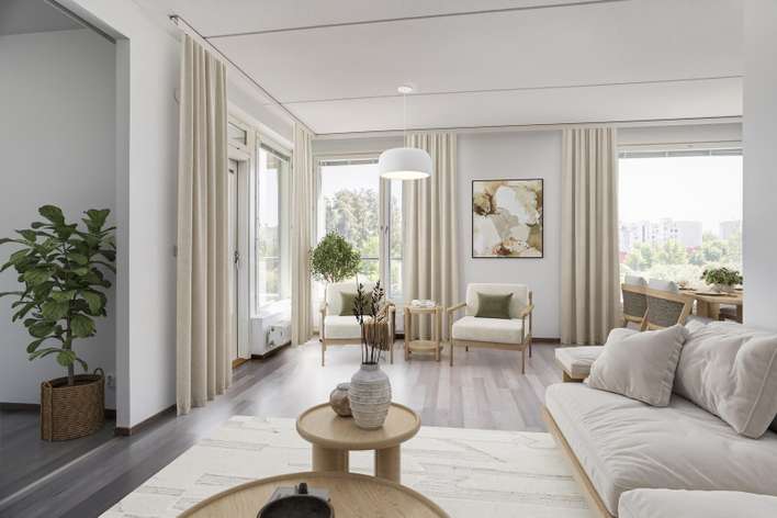 Kerrostalo, 2h+k+s, 60,5 m², Tuomarila, Espoo