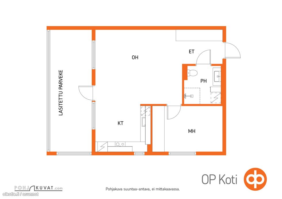 51,5 m² Teivaalantie 3 B A, 33400 Tampere Kerrostalo Kaksio myynnissä -  Oikotie 17196621
