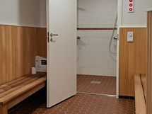 Yhtiön saunaosastoa