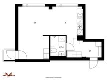 Erittäin tilava ja toimiva yksiö 38,5 m2