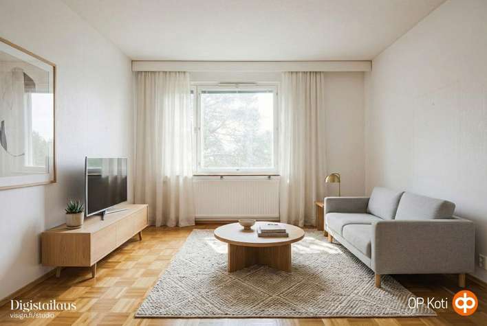 Kerrostalo, 2h+k+kph+lasitettup (YJ: 2 h+k+kh+parv), 59,5 m², Pohjois-Haaga – pohled 3