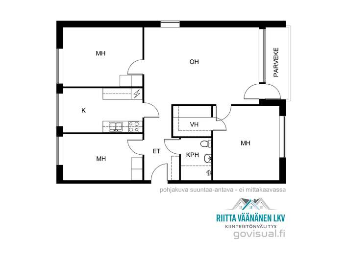 Kerrostalo, 4h+k+kph+vh+las.parv, 81 m², Ventelä - Näkymä 2