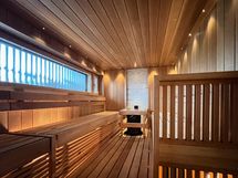 Taloyhtiön sauna.