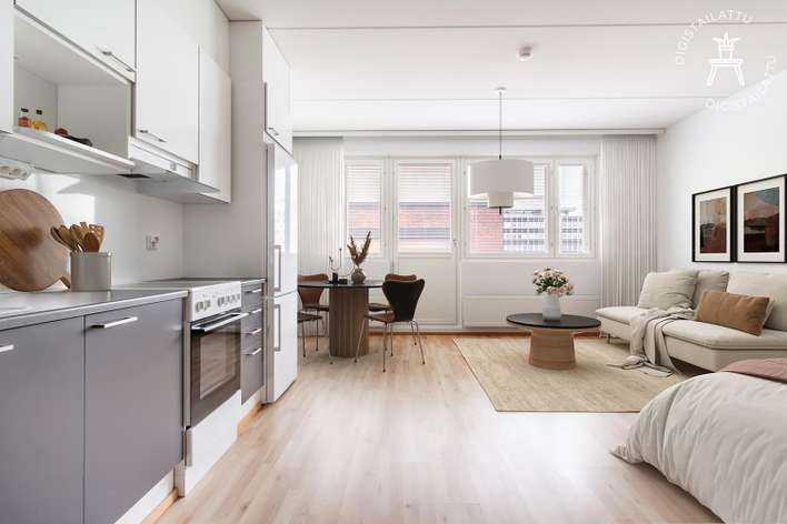 Kerrostalo, 1H+KT+RP, 34 m², Keskusta, Lahti