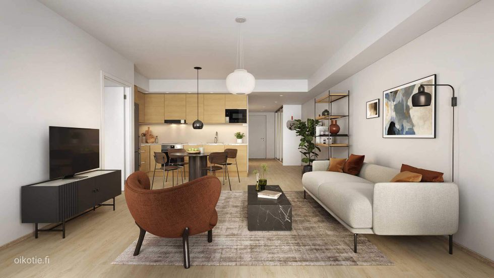 Visualisointikuva Renatan asunnosta B 29, 3h+kt, 65 m².