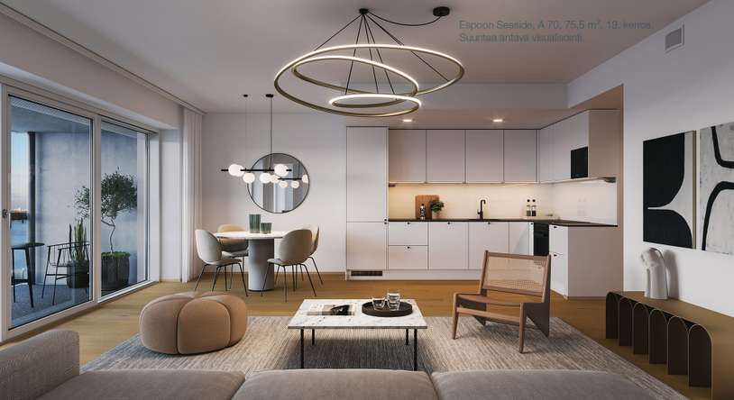 Kerrostalo, 3h+kt+s, 75,5 m², Keilaniemi, Espoo