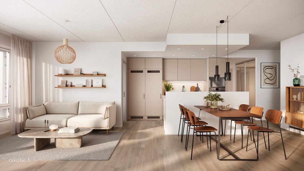 Visualisointi Renatan kodista C 68, C 72 ja C 76, 4h+kt, 85,5 m²