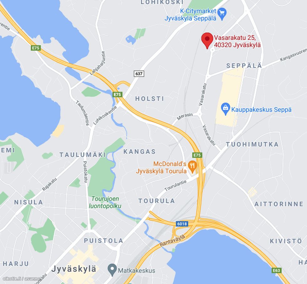 526 m² Vasarakatu 25, 40320 Jyväskylä Liiketila Yksiö vuokrattavana -  Oikotie 17046234