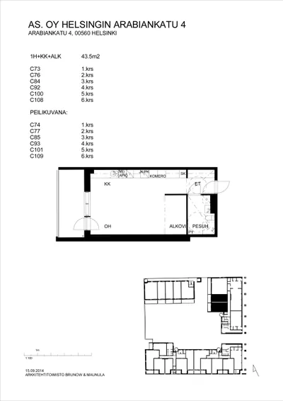 Kerrostalo, 1H+KK, 43,5 m², Arabianranta - View 3