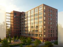 Havainnekuva julkisivu. Taiteilijan näkemys.