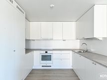 moderni keittiö integroiduin kodinkonein varustettuna