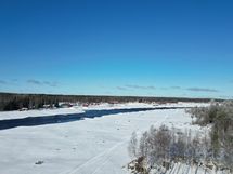 Kukkolankoski pohjoiseen kuvattuna