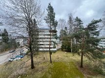 Asunnon ikkunat suuntaavat itään.