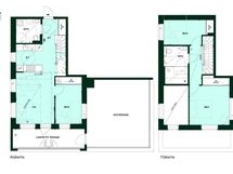 Kodin pohjapiirros (4h+kt+s, 87,5 m²)