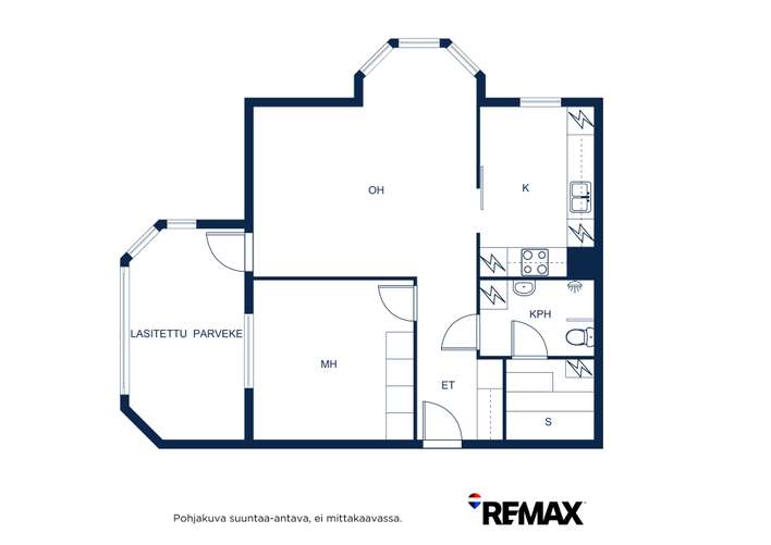 Kerrostalo, 2h,k,kph/wc,s,las.parv, 52 m², Kärpänen - Näkymä 2