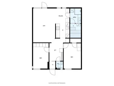 Puutalo-osake, 3h, k, kph/s, varasto, 75/81 m², Auroranportti - View 3
