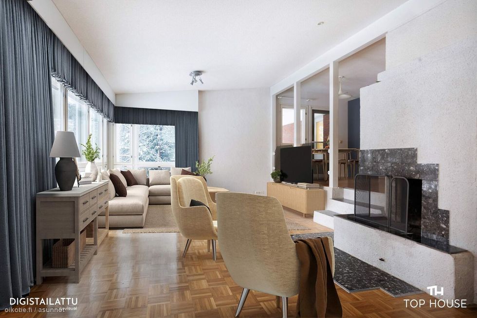 Esimerkki: olohuone digistailattuna 
