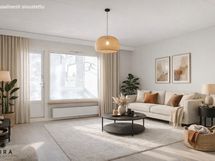 Digitaalisesti stailattu olohuone