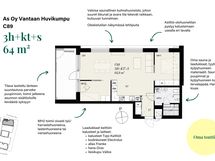 Vantaan Huvikumpu pohjapiirros