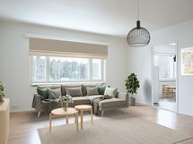 Todella tilava yksiö kaukolämpötalossa.