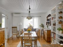 Tupakeittiössä ilmalämpöpumppu.