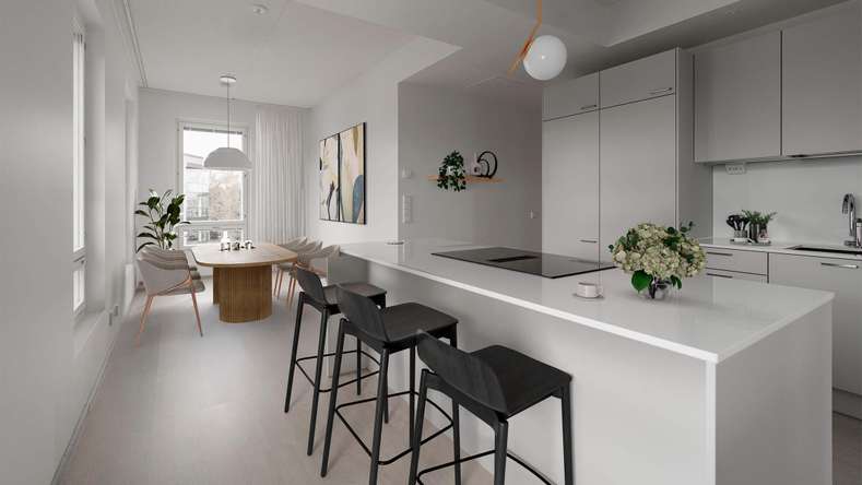 Kerrostalo, 4-6h+k+khh+s, 93,5 m², Kaleva, Tampere