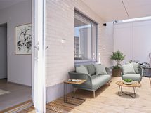 Virtuaalistailattu terassi