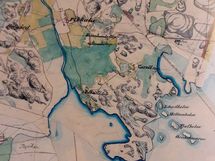 Siuntion pitäjänkartta vuodelta 1842