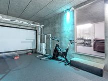 B-talon alakerrassa asukkaiden käytössä kuntosali