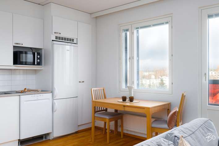 Kerrostalo, 1h, kt, ranskalainen parveke (yhtiöjärjestyksen mukaan 1h+tk), 36,5 m², Hakametsä, Tampere