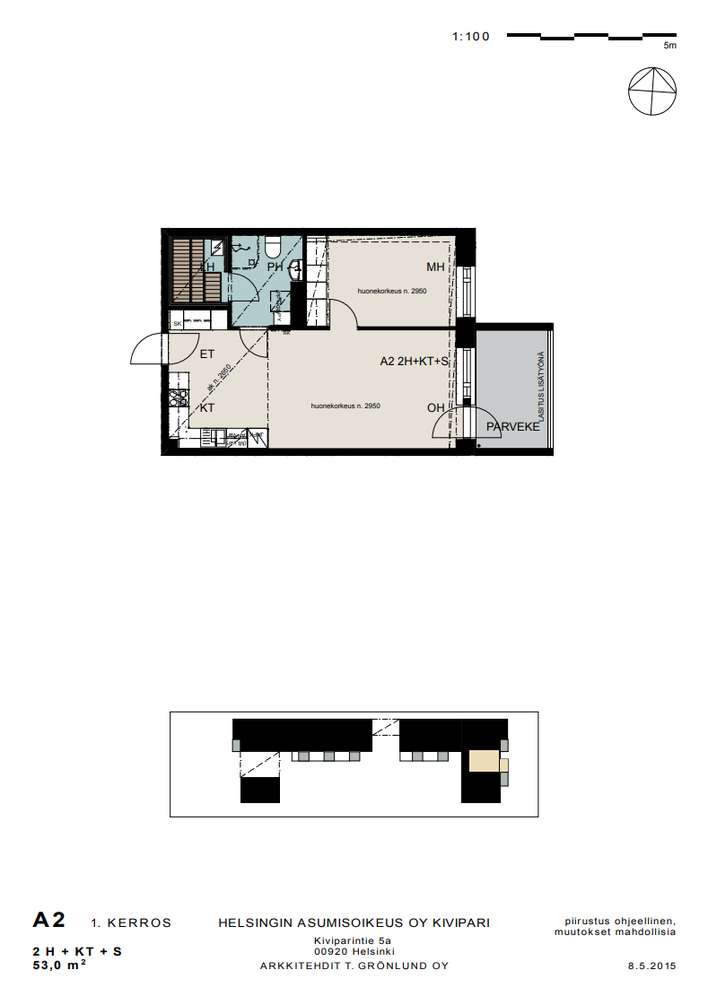 Kerrostalo, 2h + avok + s + p, 53 m², Itä-Helsinki - Näkymä 3