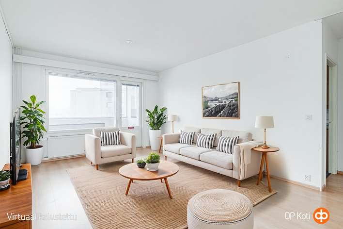 Kerrostalo, 3h+k, 78,5 m², Tuira, Oulu