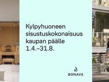 Kylpyhuoneen sisustuskokonaisuus kaupan päälle