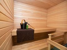 Sauna. Kuva asunnosta A10, jossa vastaava pohjaratkaisu, materiaalit voivat poiketa.