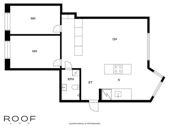Kerrostalo, 3h,k,rt,kph,vh, 70 m², Tammela – pohled 2