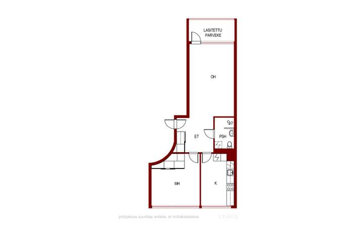 Kerrostalo, 2h,k,kh,p, 53 m², Uppa - Näkymä 2