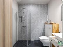 Yläkerran wc-kylpyhuone